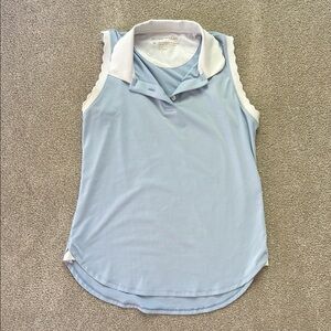 Peter Millar Blue Sleeveless Polo Tank Top